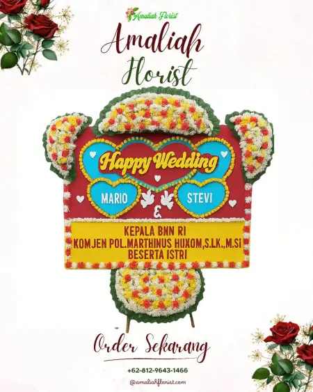 Papan Bunga Pernikahan Bojongkantong